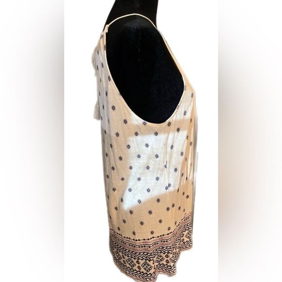 Old Navy Ivory Boho Print Knit Halter Tank Top Size L - Picture 2 of 7